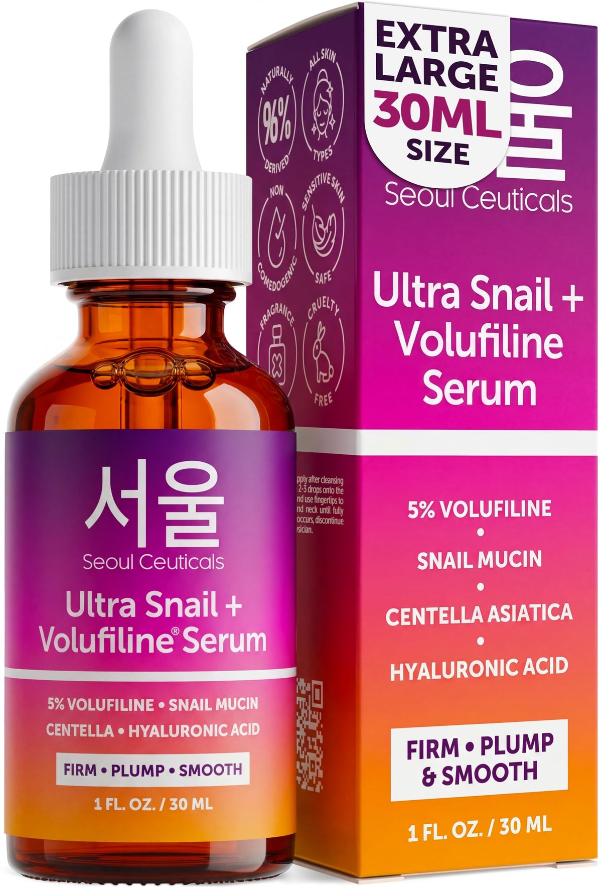 SeoulCeuticals front packaging showing bottle and branding benefits
