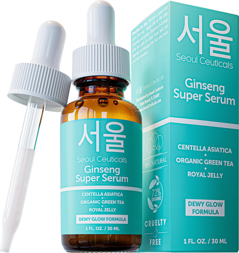 SeoulCeuticals front packaging showing serum bottle and benefits