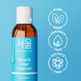 SeoulCeuticals on bathroom sink during morning routine promoting easy daily use