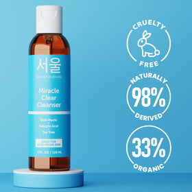 SeoulCeuticals tea tree closeup emphasizes clarifying, purifying skin support