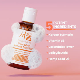 SeoulCeuticals turmeric and calendula ingredients highlighting calming antioxidants