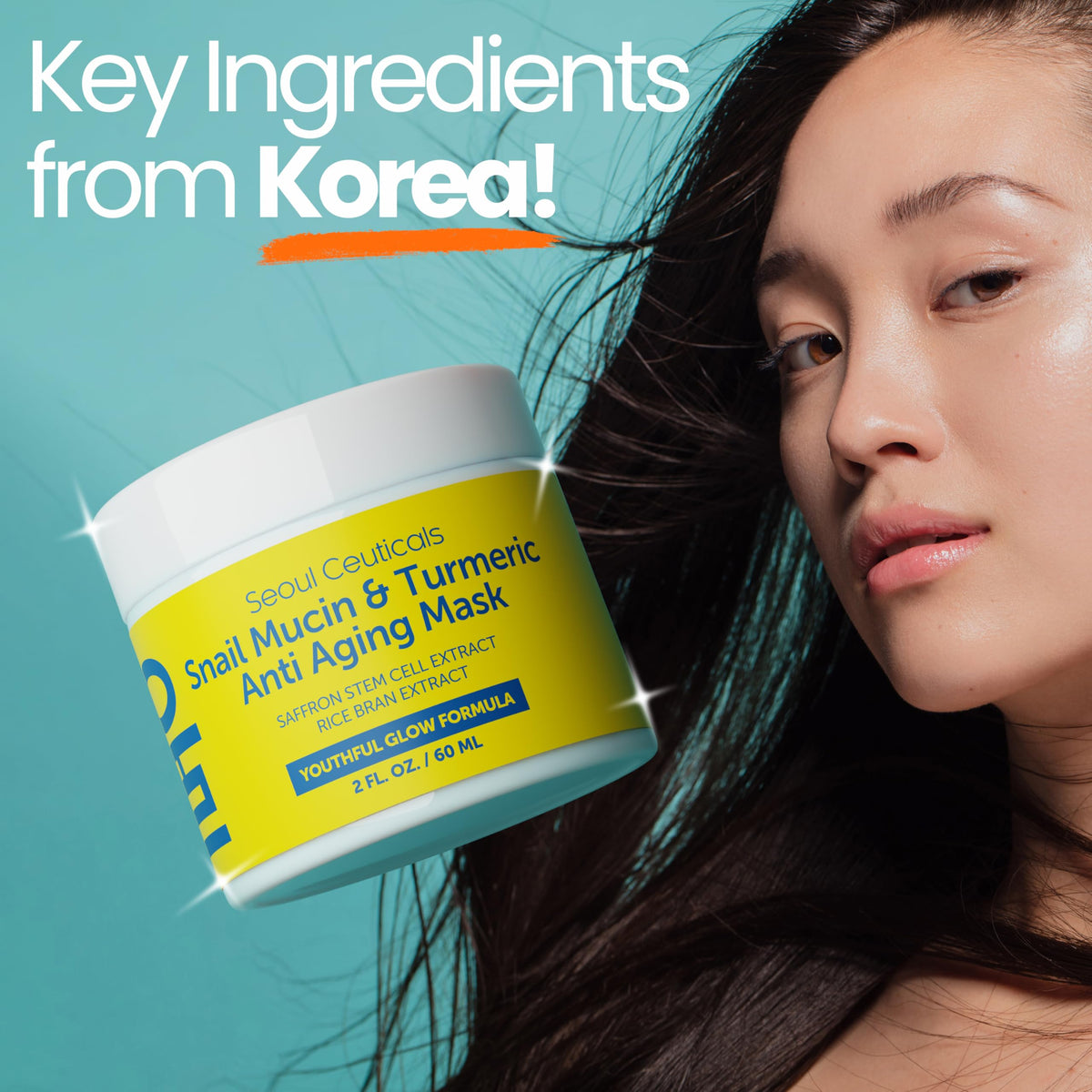 SeoulCeuticals jar beside common objects for 2oz size and travel-friendly convenience