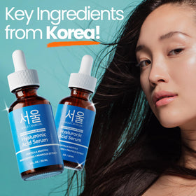 SeoulCeuticals on bathroom shelf styled for everyday skincare routine