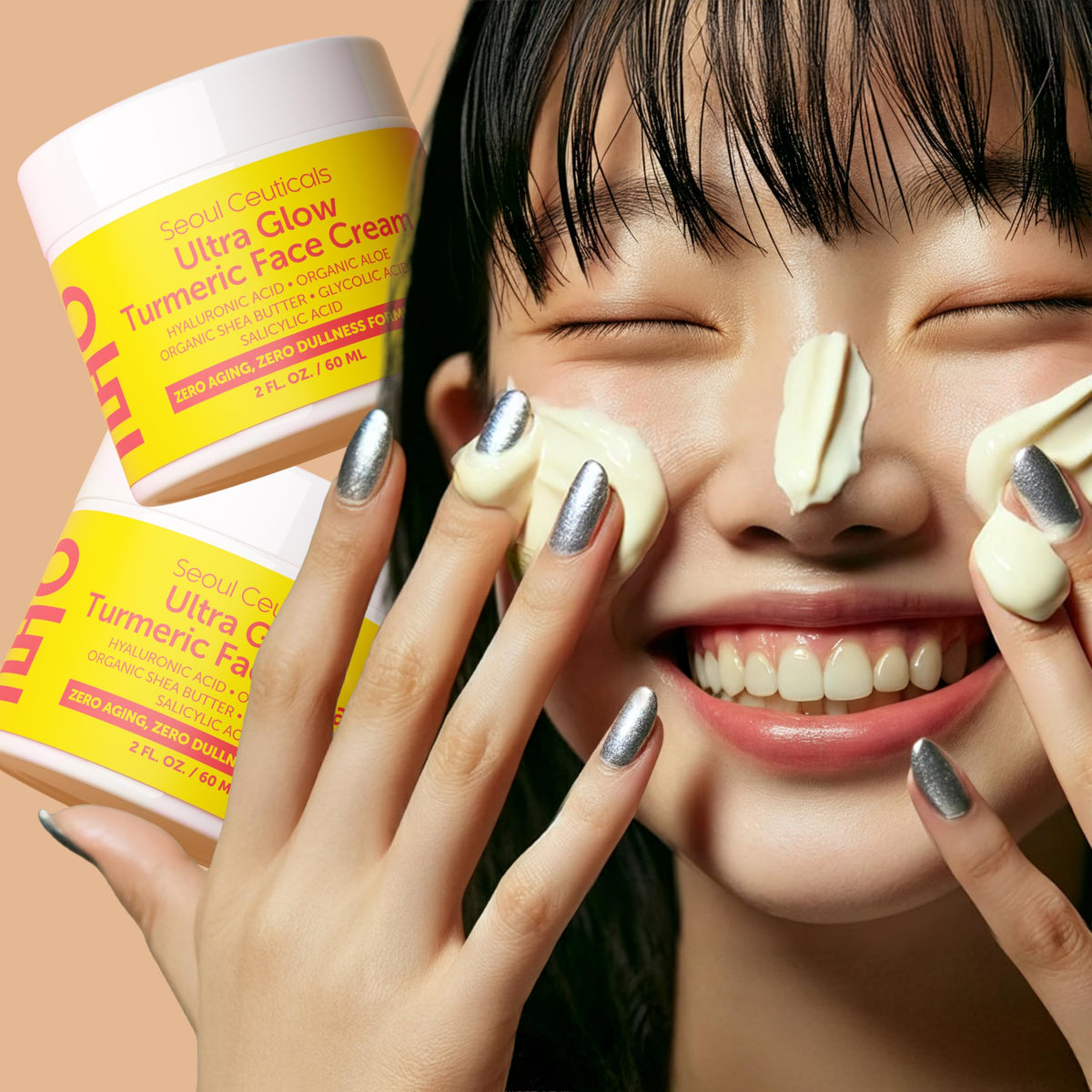 SeoulCeuticals lifestyle model with dewy glass skin look and radiance