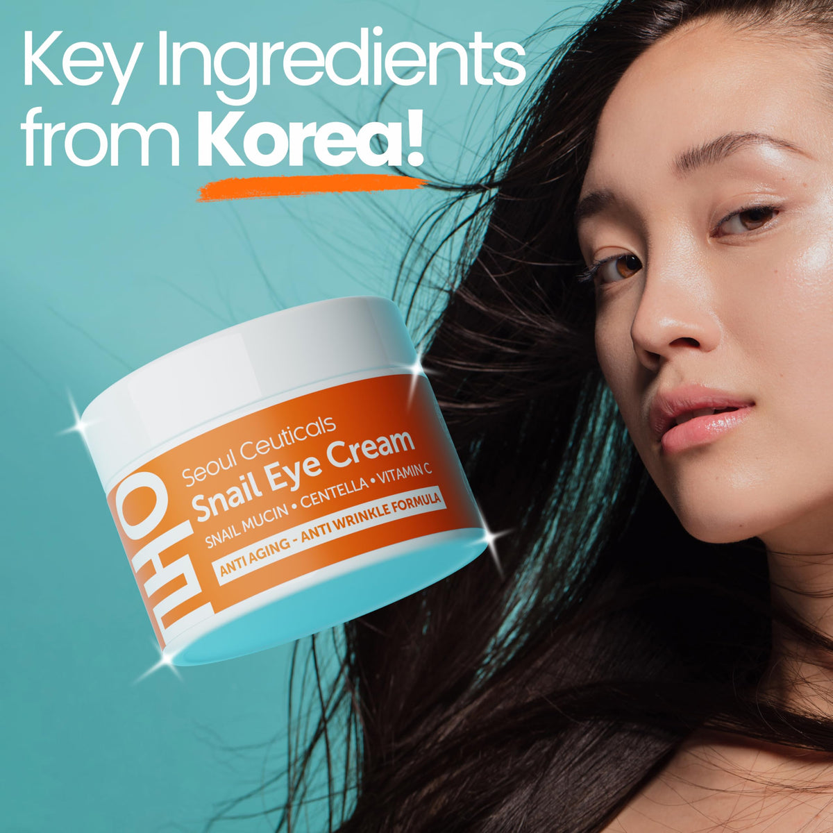 SeoulCeuticals organic botanicals display showing aloe and rosehip benefits