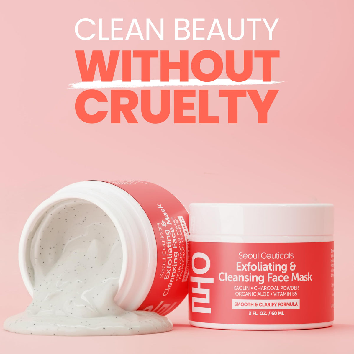SeoulCeuticals rinsing mask in sink illustrating clean removal and no residue benefit