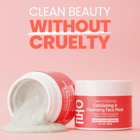 SeoulCeuticals rinsing mask in sink illustrating clean removal and no residue benefit