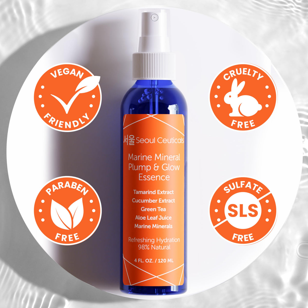 SeoulCeuticals bottle next to ruler showing compact travel-friendly size