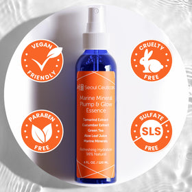 SeoulCeuticals bottle next to ruler showing compact travel-friendly size