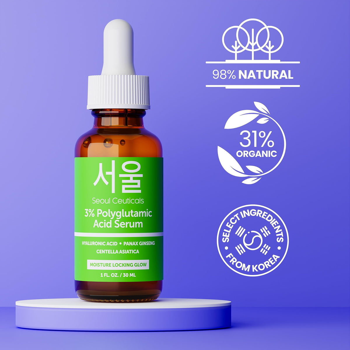 SeoulCeuticals closeup of serum drop highlighting lightweight texture and absorbency