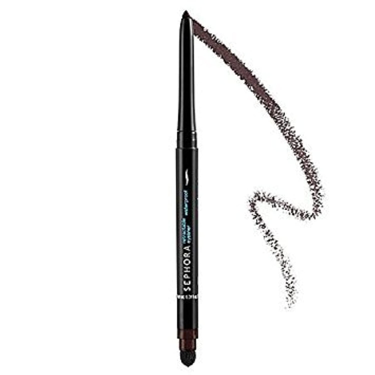 SEPHORA COLLECTION close-up of matte brown-black tip and sharpener for precise application