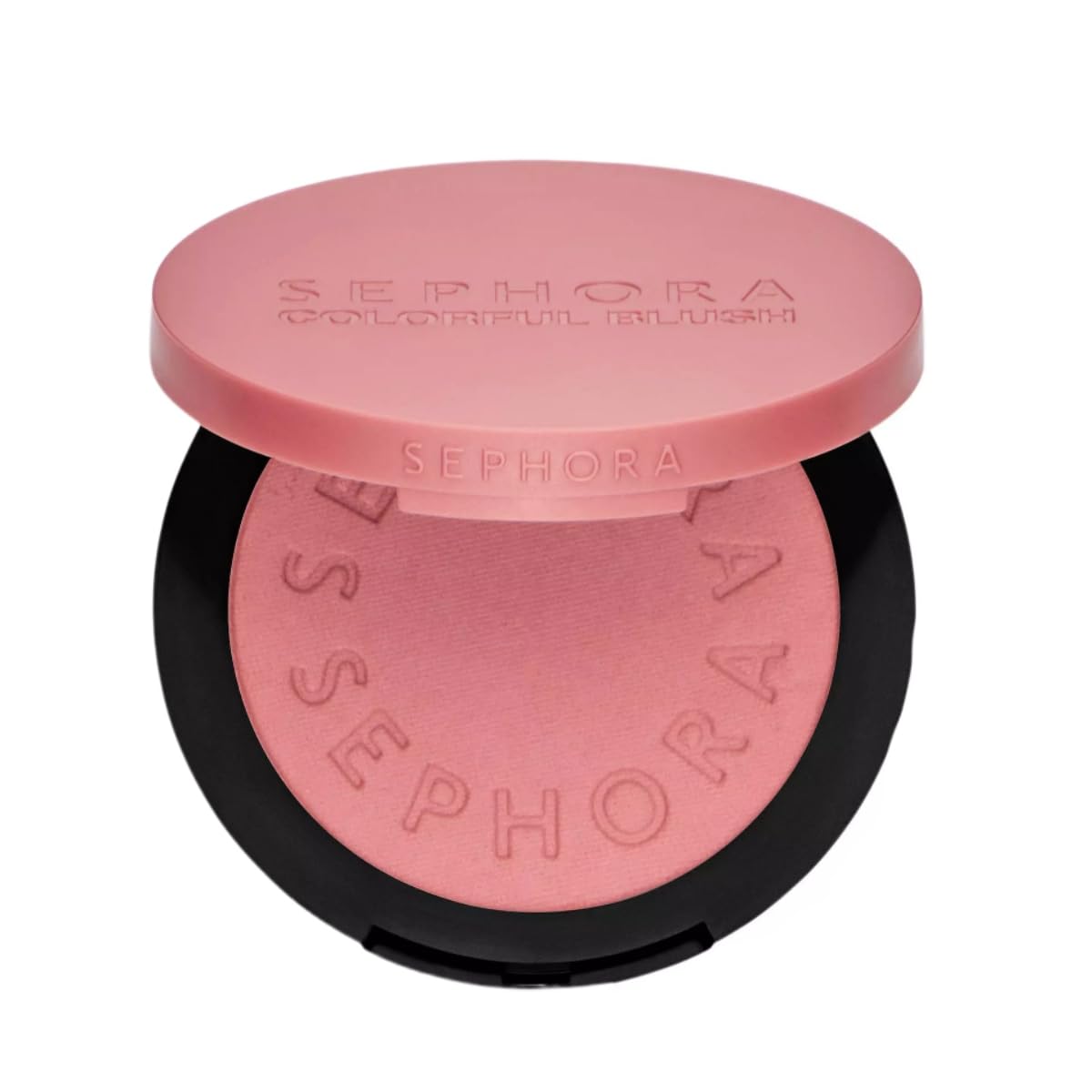 SEPHORA front packaging of Colorful® Blush showing shade and natural finish benefit