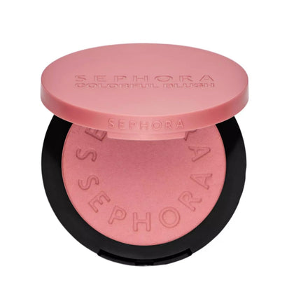 SEPHORA front packaging of Colorful® Blush showing shade and natural finish benefit