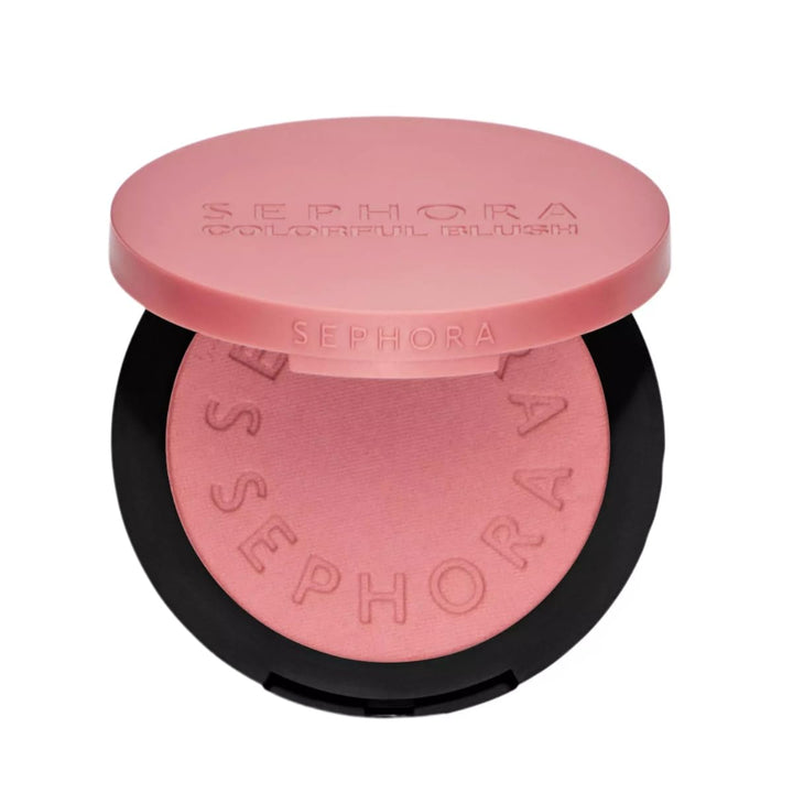 SEPHORA front packaging of Colorful® Blush showing shade and natural finish benefit