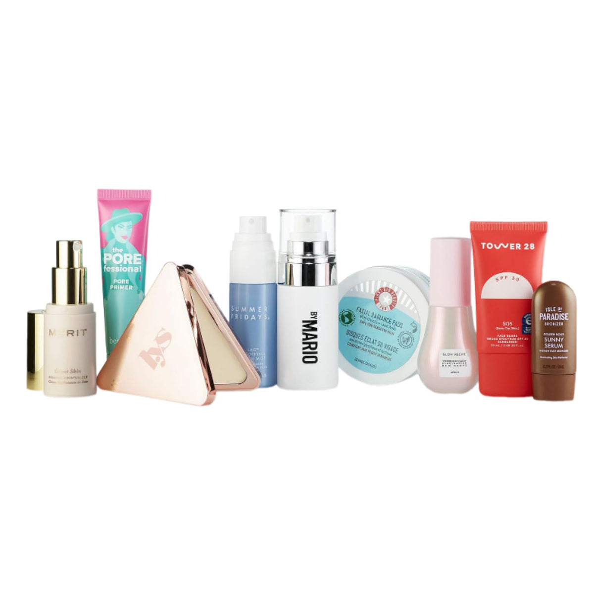 Sephora products neatly arranged in the open kit highlighting variety and convenience