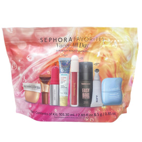 SEPHORA Rare Beauty lip gloss close-up showing shine and easy application benefit
