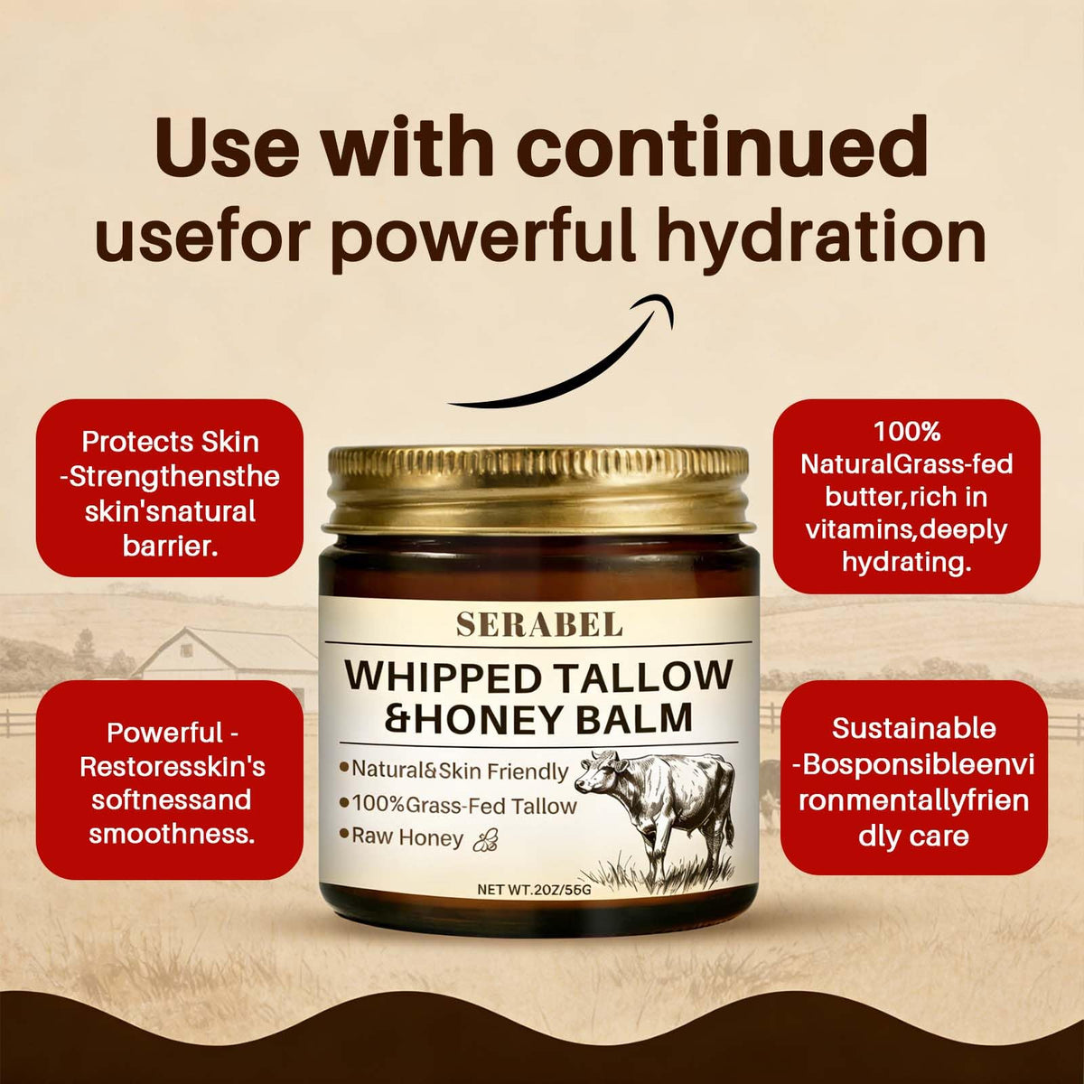 Serabel whipped texture close-up illustrating creamy spreadability and hydration
