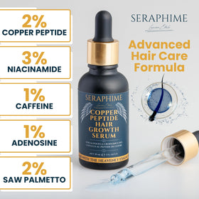 Seraphime dropper dispensing serum droplet, demonstrates precise application and control