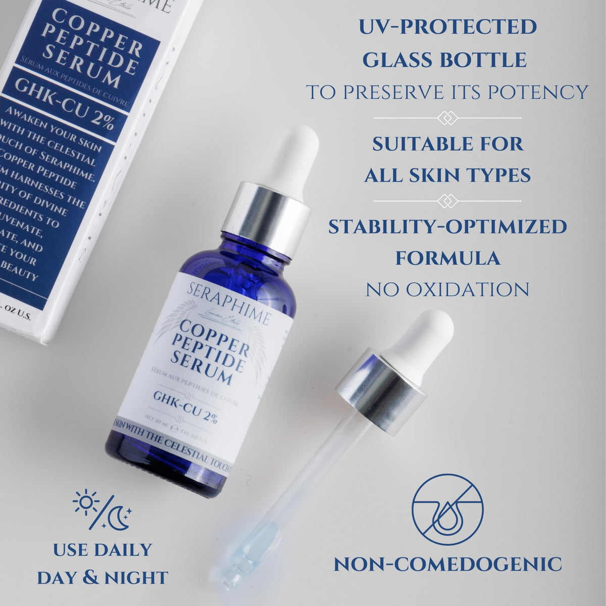 Seraphime next to moisturizer illustrating compatibility and boosted hydration