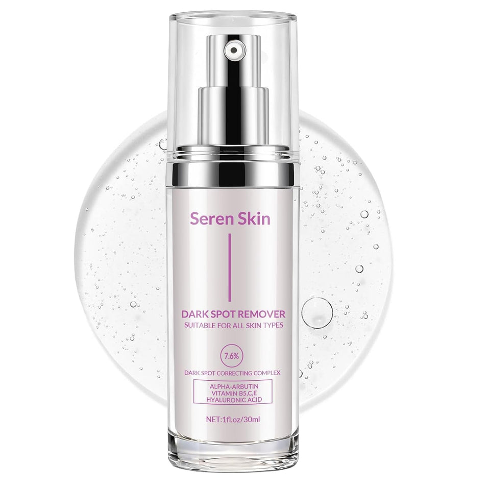 SerenSkin front bottle showing product and clear labeling for easy identification and use