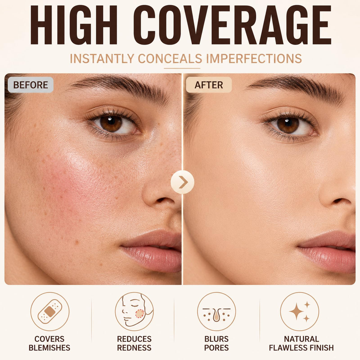 SerentiaElixir Hanae Korea application on hand demonstrating spot coverage and natural result