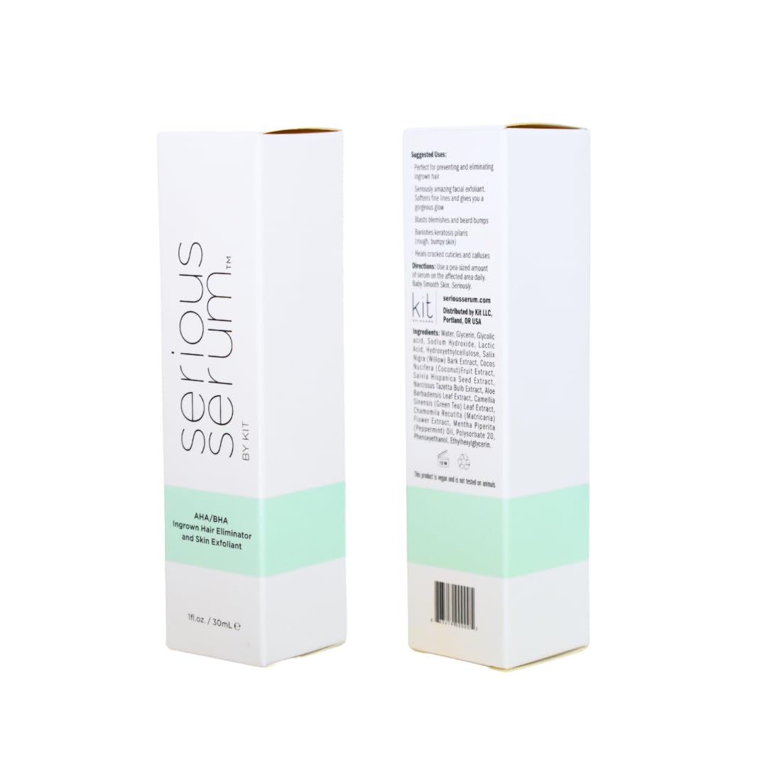 Serious Serum bottle beside a coin showing size and travel-friendly convenience