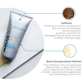 Serious Skincare before and after comparison highlighting reduced wrinkle and pore look