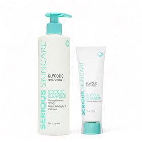 Serious Skincare cleanser front packaging showing product and size benefit