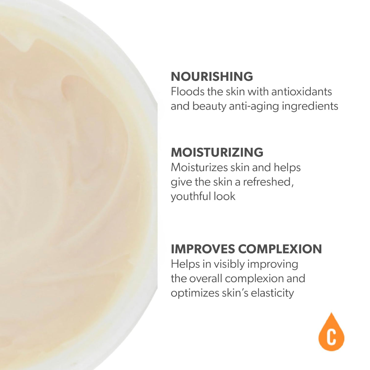 Serious Skincare cream texture close-up displaying rich, hydrating consistency
