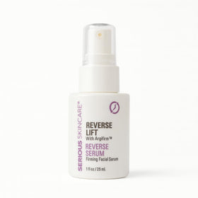 Serious Skincare front bottle showing sleek packaging and firming benefits