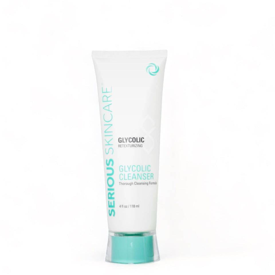 Serious Skincare bottle front shows product and benefits clearly