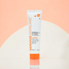 Serious Skincare on cheek demonstrating hydrated radiant skin benefit