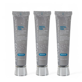 Serious Skincare front packaging showing trio kit for instant wrinkle smoothing