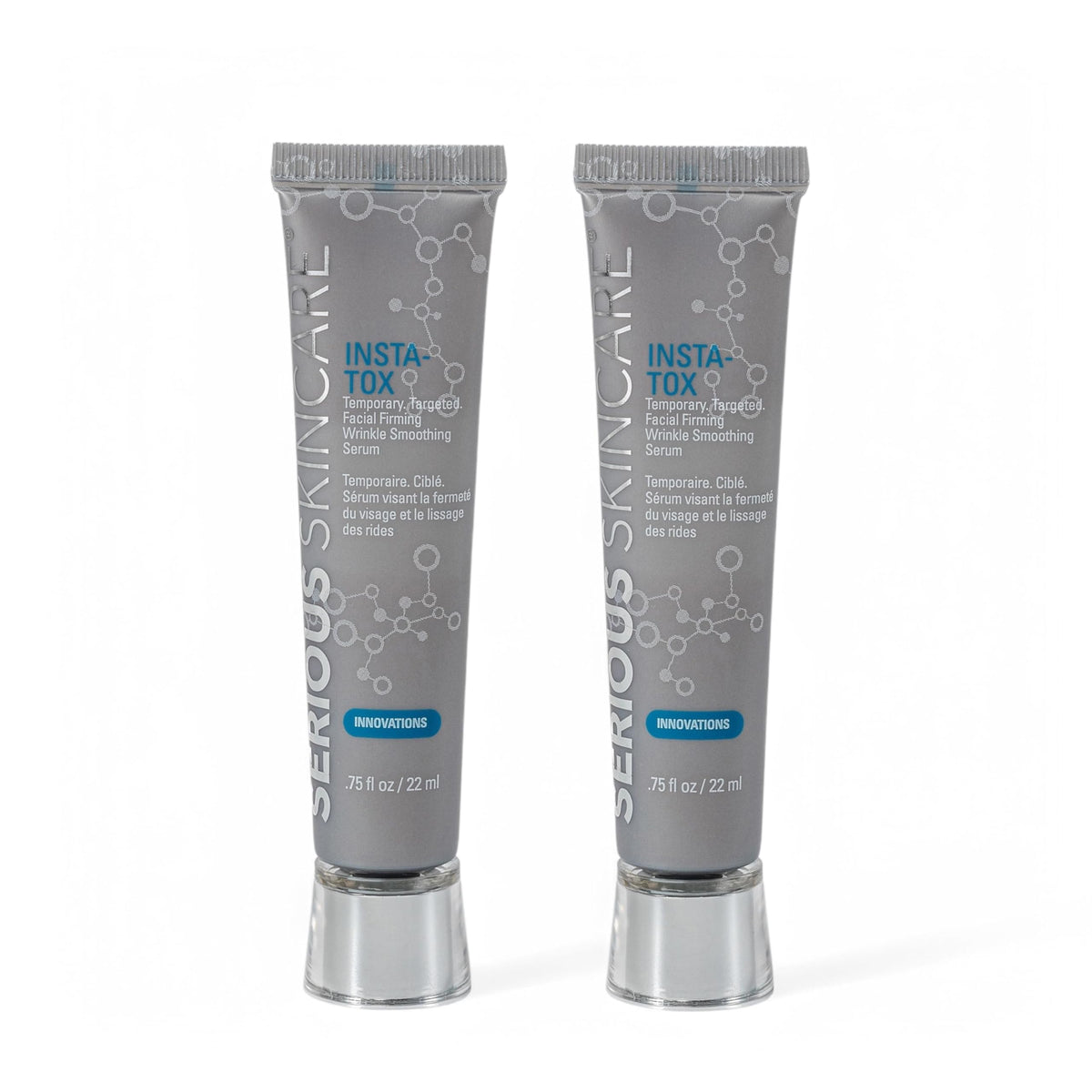 Serious Skincare INSTA-TOX front packaging showing product and two-pack convenience
