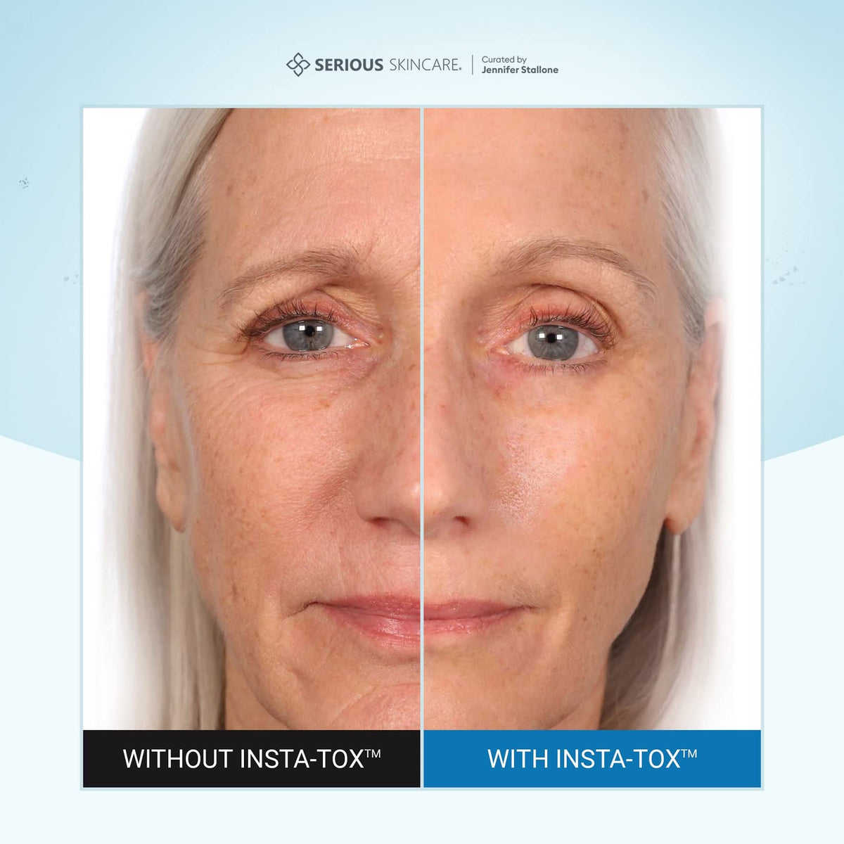 Serious Skincare INSTA-TOX texture on skin demonstrating smooth, non-greasy finish