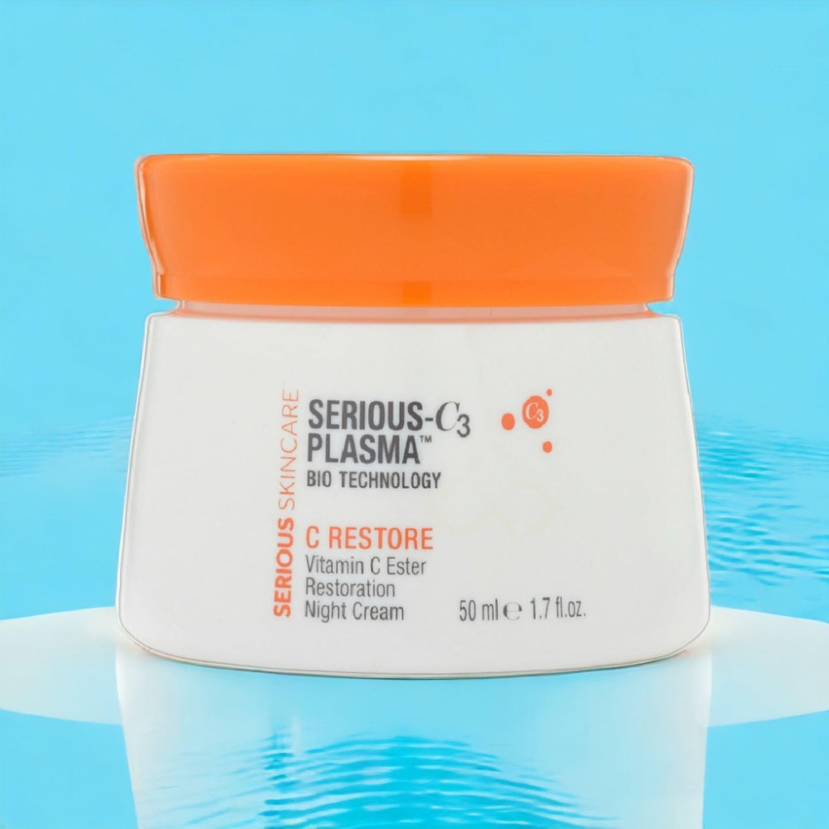 Serious Skincare cream being smoothed along neck and jawline for targeted hydration