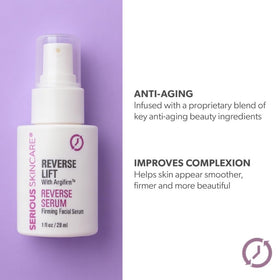 Serious Skincare pump detail highlighting preservation and easy dispensing