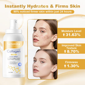 Serovita mist texture on skin close-up showing fast absorption benefit