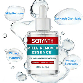 SERYNTH label close-up highlighting ingredients and gentle formulation transparency