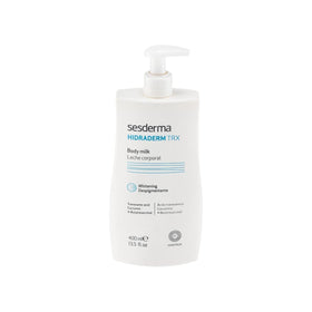 Sesderma lotion applied to forearm in use, shows smooth skin and immediate moisturizing effect