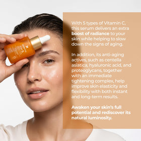 Sesderma C-VIT on bathroom shelf during morning routine for daily brightening benefits