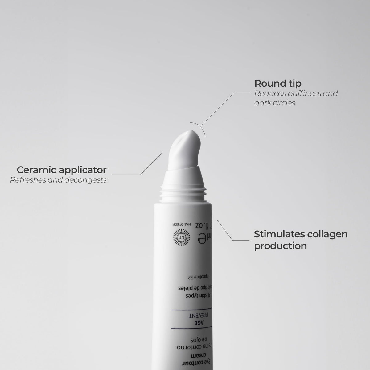 Sesderma tube held in hand to show 0.5 fl oz scale and convenient travel-friendly size