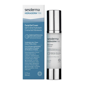 Sesderma front packaging of HIDRADERM TRX showing bottle and label benefit