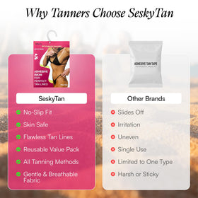 seskytan size scale comparison illustrating compact, travel-friendly convenience