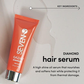 SEVEN pump dispensing serum on hand for controlled application and no waste