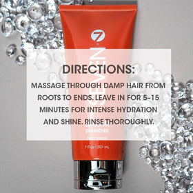 SEVEN Gazar Diamond mask being applied to wet hair for deep conditioning