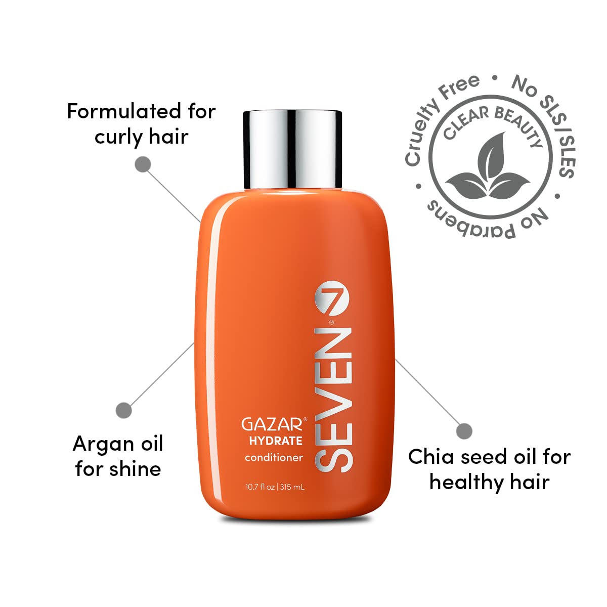 SEVEN Gazar Hydrate applied to wet hair demonstrating detangling benefit