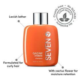 SEVEN hydrate creamy lather texture demonstrating gentle cleansing