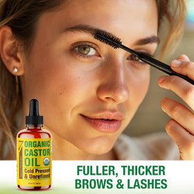 Seven Minerals application on eyebrow demonstrating neat, targeted brow conditioning