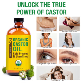 Seven Minerals castor oil texture pooled to show viscosity and smooth spreadability